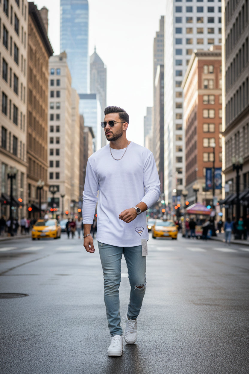 Urban Collection: Long Sleeve-White