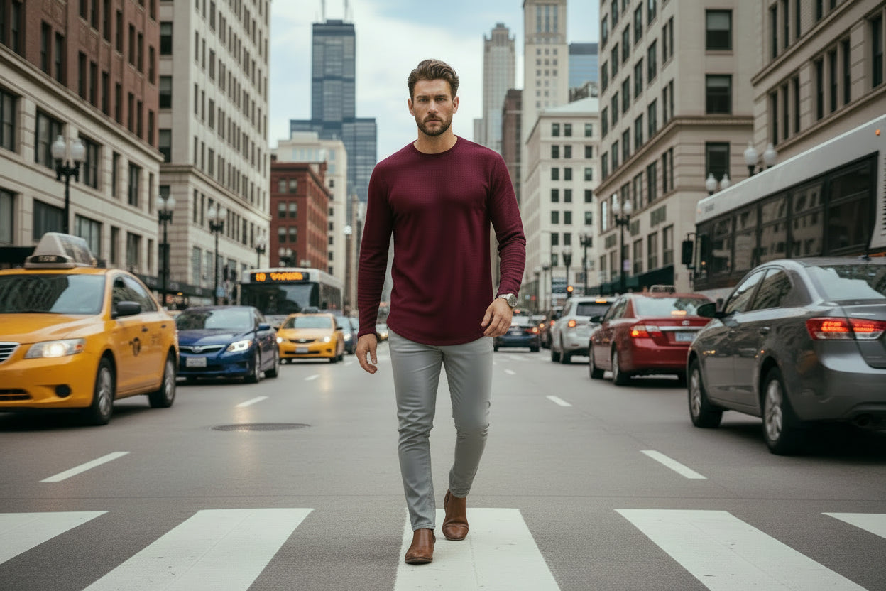 Urban Collection: Long Sleeve-Wine